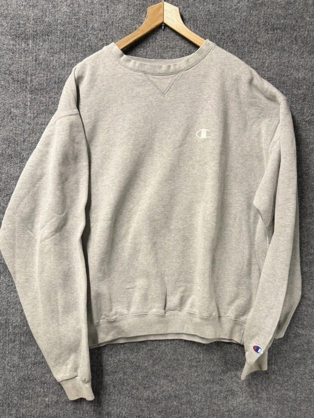 Champion Men's Reverse Weave Sweatshirt Gray, Crewneck, Vintage 90s Y2K